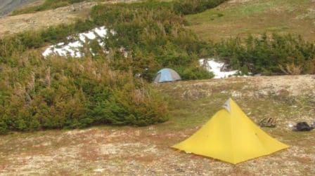 Tents on Ledges